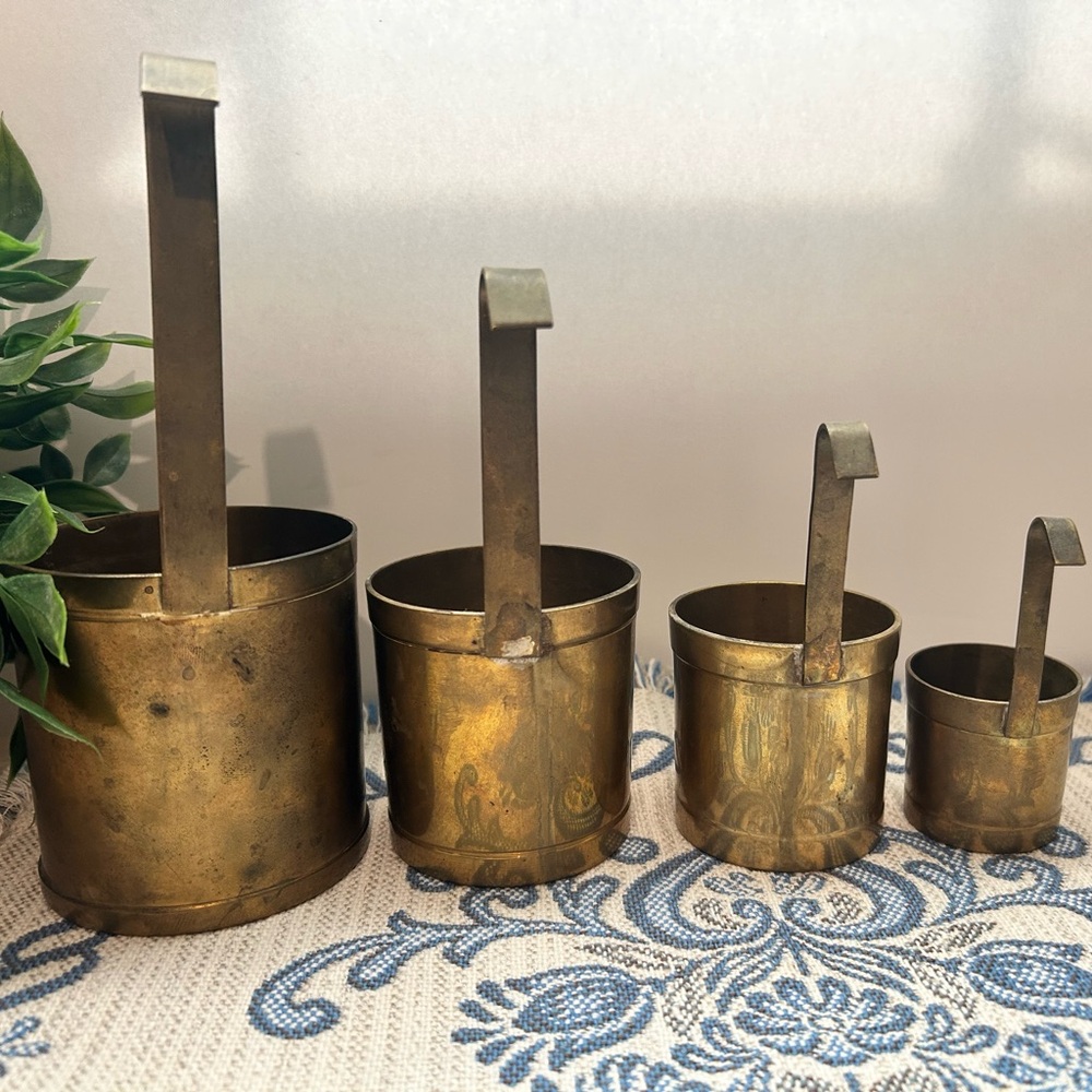 Antique Kitchen Milk Measures Set of 4 - Picture 3 of 9